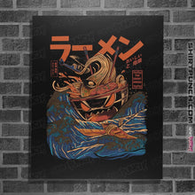 Load image into Gallery viewer, Shirts Posters / 4"x6" / Black Great Ramen off Kanagawa