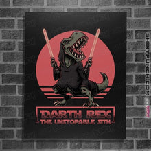 Load image into Gallery viewer, Daily_Deal_Shirts Posters / 4"x6" / Black Darth Rex