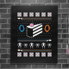 Load image into Gallery viewer, Shirts Posters / 4"x6" / Black The Christmas Cake Is A Lie