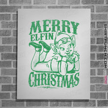 Load image into Gallery viewer, Shirts Posters / 4"x6" / White Merry Elfin Christmas