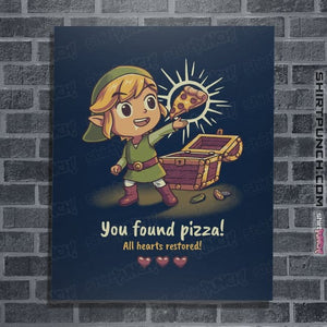 Daily_Deal_Shirts Posters / 4"x6" / Navy Legendary Pizza