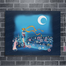 Load image into Gallery viewer, Daily_Deal_Shirts Posters / 4"x6" / Navy Fighting Evil By Moonlight