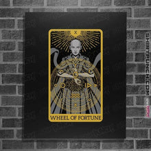 Load image into Gallery viewer, Shirts Posters / 4"x6" / Black Tarot Wheel Of Fortune