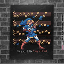 Load image into Gallery viewer, Shirts Posters / 4"x6" / Black Song Of Rock