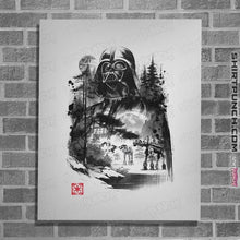 Load image into Gallery viewer, Daily_Deal_Shirts Posters / 4"x6" / White Dark Lord In The Snow Planet Sumi-e