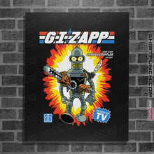 Load image into Gallery viewer, Daily_Deal_Shirts Posters / 4"x6" / Black G.I.Zapp