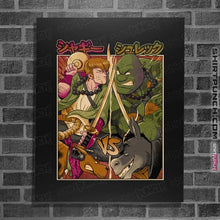 Load image into Gallery viewer, Daily_Deal_Shirts Posters / 4"x6" / Black Samurai Sukubi vs Shurekku