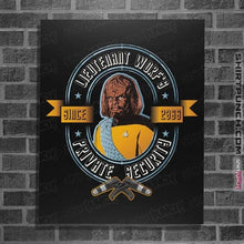 Load image into Gallery viewer, Daily_Deal_Shirts Posters / 4"x6" / Black Worf's Security