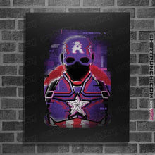 Load image into Gallery viewer, Shirts Posters / 4"x6" / Black Glitch Captain America