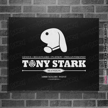 Load image into Gallery viewer, Shirts Posters / 4"x6" / Black Tony Stark Mansion