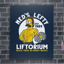 Load image into Gallery viewer, Shirts Posters / 4"x6" / Navy Ned's Lefty Liftorium