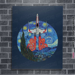 Shirts Posters / 4"x6" / Navy Starry Fighter