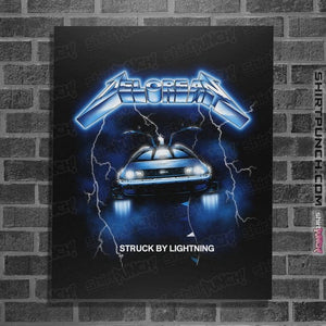 Daily_Deal_Shirts Posters / 4"x6" / Black Struck By Lightning