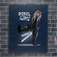 Load image into Gallery viewer, Secret_Shirts Posters / 4"x6" / Navy Rebel Girl