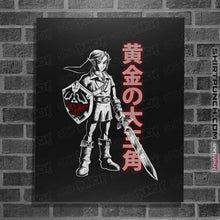 Load image into Gallery viewer, Shirts Posters / 4"x6" / Black Link, Hero of Time