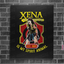 Load image into Gallery viewer, Shirts Posters / 4"x6" / Black Xena Warrior Spirit Animal