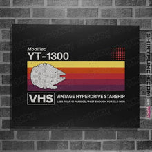 Load image into Gallery viewer, Daily_Deal_Shirts Posters / 4"x6" / Black Vintage Hyperdrive Starship