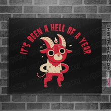 Load image into Gallery viewer, Secret_Shirts Posters / 4"x6" / Black Hell Of A Year