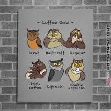 Load image into Gallery viewer, Secret_Shirts Posters / 4"x6" / Sports Grey Coffee Owls!