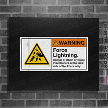 Load image into Gallery viewer, Daily_Deal_Shirts Posters / 4"x6" / Black Caution Force Lightning