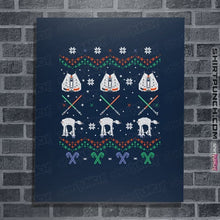 Load image into Gallery viewer, Shirts Posters / 4"x6" / Navy Hothy Christmas
