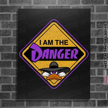 Load image into Gallery viewer, Daily_Deal_Shirts Posters / 4"x6" / Black Danger Warning