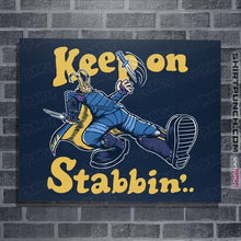 Load image into Gallery viewer, Shirts Posters / 4"x6" / Navy Keep On Stabbin'