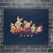 Load image into Gallery viewer, Shirts Posters / 4"x6" / Navy Fire Friends