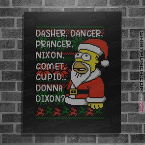 Daily_Deal_Shirts Posters / 4"x6" / Black I'll Be Homer For Christmas