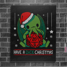 Load image into Gallery viewer, Shirts Posters / 4"x6" / Black Have A Dice Christmas