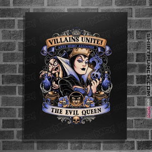 Daily_Deal_Shirts Posters / 4"x6" / Black Villains Unite Evil Queen
