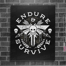 Load image into Gallery viewer, Shirts Posters / 4"x6" / Black Survive Emblem