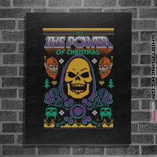 Load image into Gallery viewer, Shirts Posters / 4"x6" / Black The Skele-Power Of Christmas
