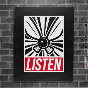 Shirts Posters / 4"x6" / Black Listen and Obey