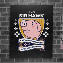 Load image into Gallery viewer, Shirts Posters / 4"x6" / Black Sir Hawk