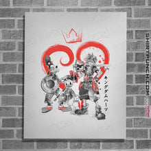 Load image into Gallery viewer, Shirts Posters / 4"x6" / White Kingdom Sumi-e