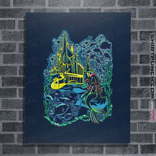 Load image into Gallery viewer, Secret_Shirts Posters / 4"x6" / Navy Impressionist Mermaid