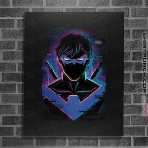 Daily_Deal_Shirts Posters / 4"x6" / Black Glitch Nightwing