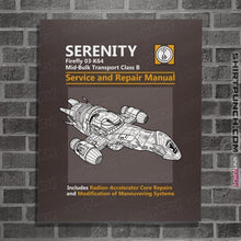 Load image into Gallery viewer, Shirts Posters / 4"x6" / Dark Chocolate Serenity Service And Repair Manual