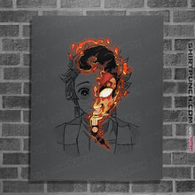 Load image into Gallery viewer, Daily_Deal_Shirts Posters / 4"x6" / Charcoal Power God Of Fire