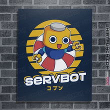 Load image into Gallery viewer, Shirts Posters / 4"x6" / Navy Servbot Summer