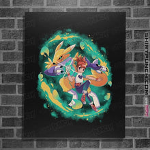 Load image into Gallery viewer, Shirts Posters / 4"x6" / Black Digi Fox