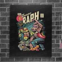 Load image into Gallery viewer, Shirts Posters / 4"x6" / Black The Incredible Raph