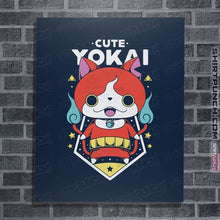 Load image into Gallery viewer, Shirts Posters / 4"x6" / Navy Cute Yokai