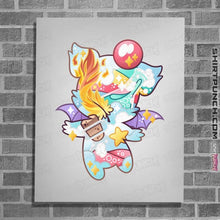 Load image into Gallery viewer, Shirts Posters / 4"x6" / White Magical Silhouettes - Moogle