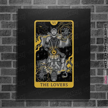 Load image into Gallery viewer, Shirts Posters / 4"x6" / Black Tarot The Lovers