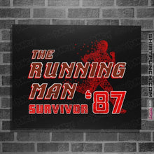 Load image into Gallery viewer, Secret_Shirts Posters / 4"x6" / Black Survivor '87