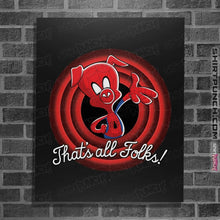 Load image into Gallery viewer, Shirts Posters / 4"x6" / Black That's All Folks