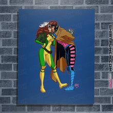 Load image into Gallery viewer, Daily_Deal_Shirts Posters / 4"x6" / Royal Blue Rogue And Gambit Love