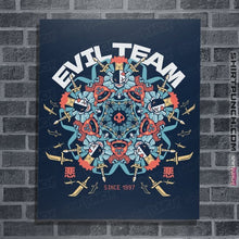 Load image into Gallery viewer, Daily_Deal_Shirts Posters / 4"x6" / Navy Evil Team